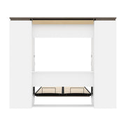 Modubox Murphy Wall Bed Orion 98"W Full Murphy Wall Bed with 2 Storage Cabinets and Pull-Out Shelves - Available in 2 Colours