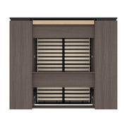 Modubox Murphy Wall Bed Orion 98"W Full Murphy Wall Bed with Narrow Storage Solutions and Drawers - Available in 2 Colours