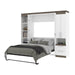 Modubox Murphy Wall Bed Orion 98"W Full Murphy Wall Bed with Narrow Storage Solutions and Drawers - Available in 2 Colours