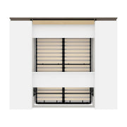 Modubox Murphy Wall Bed Orion 98"W Full Murphy Wall Bed with Narrow Storage Solutions - Available in 2 Colours