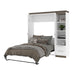 Modubox Murphy Wall Bed Orion Full Murphy Wall Bed with Narrow Shelving Unit and Drawers - Available in 2 Colours