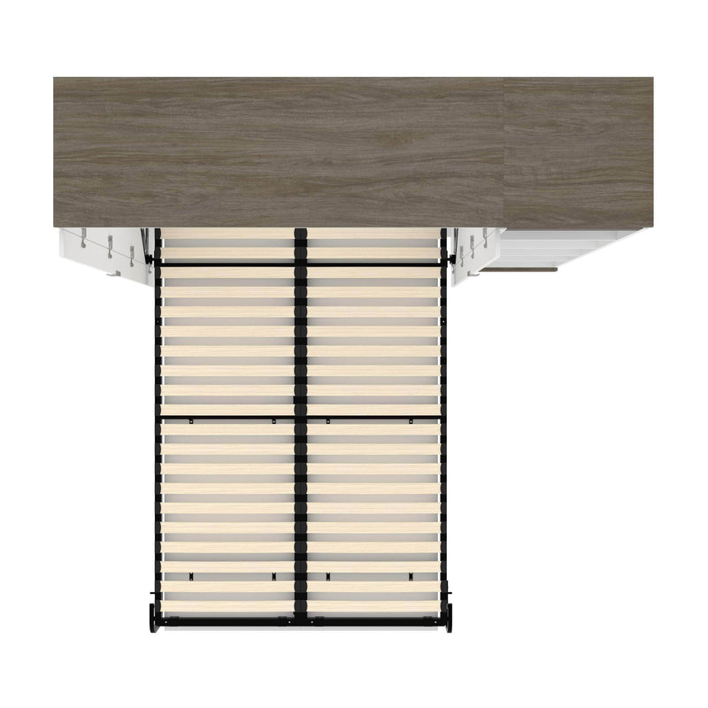 Modubox Murphy Wall Bed Orion Full Murphy Wall Bed with Narrow Shelving Unit - Available in 2 Colours