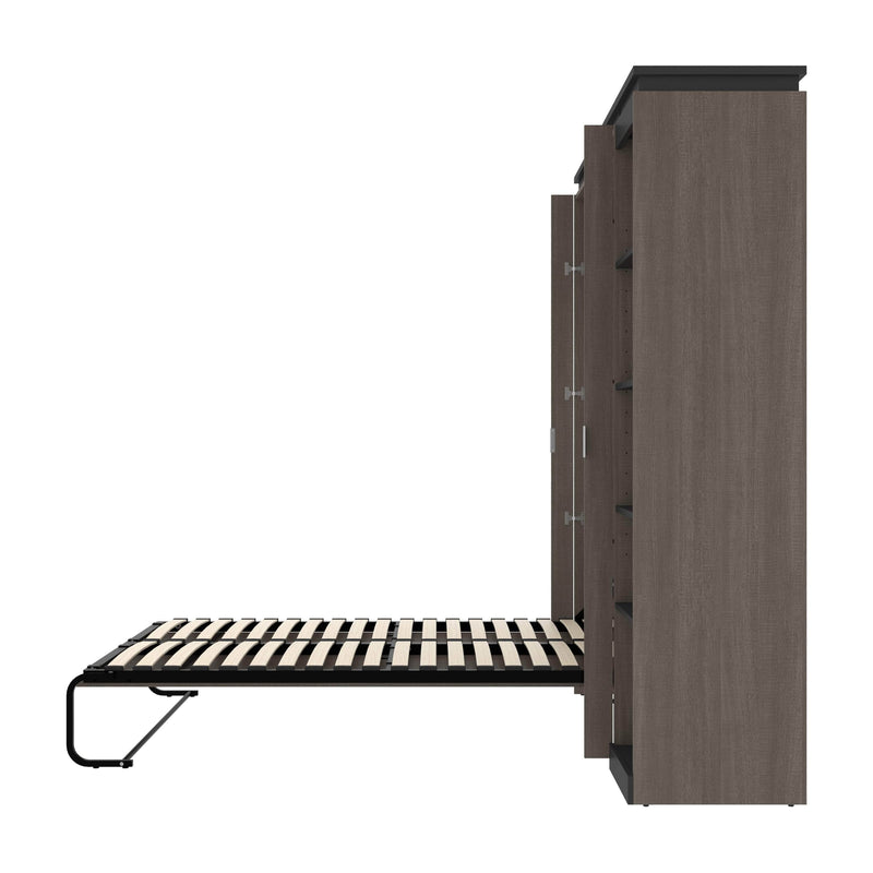 Modubox Murphy Wall Bed Orion Full Murphy Wall Bed with Narrow Shelving Unit - Available in 2 Colours