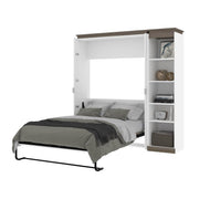 Modubox Murphy Wall Bed Orion Full Murphy Wall Bed with Narrow Shelving Unit - Available in 2 Colours