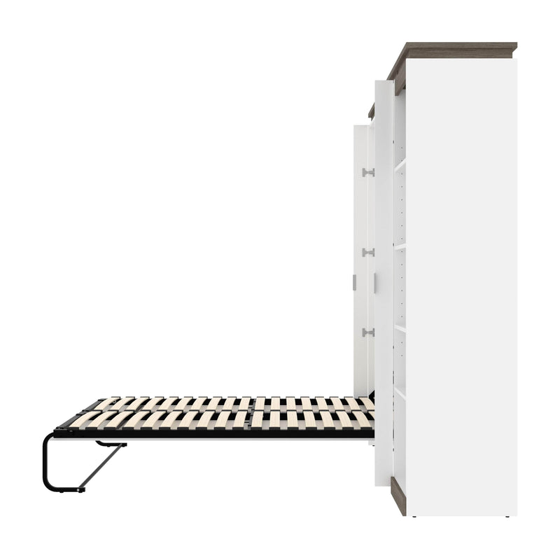 Modubox Murphy Wall Bed Orion Full Murphy Wall Bed with Narrow Shelving Unit - Available in 2 Colours