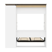 Modubox Murphy Wall Bed Orion Full Murphy Wall Bed with Narrow Shelving Unit - Available in 2 Colours