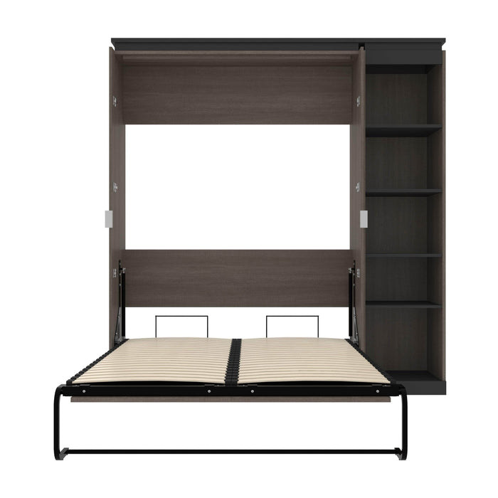 Modubox Murphy Wall Bed Orion Full Murphy Wall Bed with Narrow Shelving Unit - Available in 2 Colours