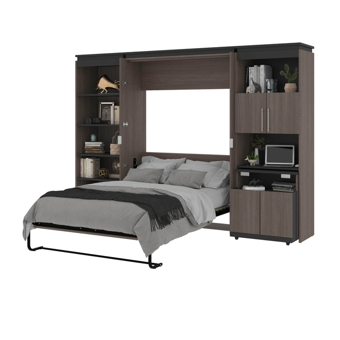 Modubox Murphy Wall Bed Orion Full Murphy Wall Bed with Shelving and Fold-Out Desk (119W) - Available in 2 Colours