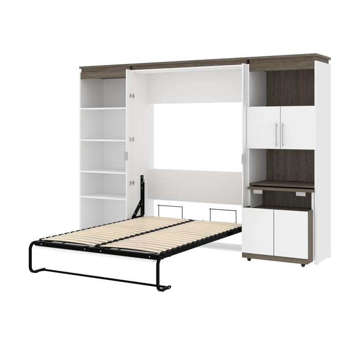 Modubox Murphy Wall Bed Orion Full Murphy Wall Bed with Shelving and Fold-Out Desk (119W) - Available in 2 Colours
