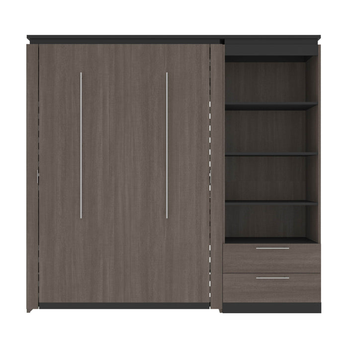 Modubox Murphy Wall Bed Orion Full Murphy Wall Bed with Shelving Unit and Drawers - Available in 2 Colours