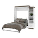 Modubox Murphy Wall Bed Orion Queen Murphy Wall Bed with Narrow Shelving Unit and Drawers - Available in 2 Colours
