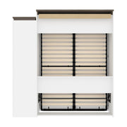 Modubox Murphy Wall Bed Orion Queen Murphy Wall Bed with Narrow Shelving Unit - Available in 2 Colours