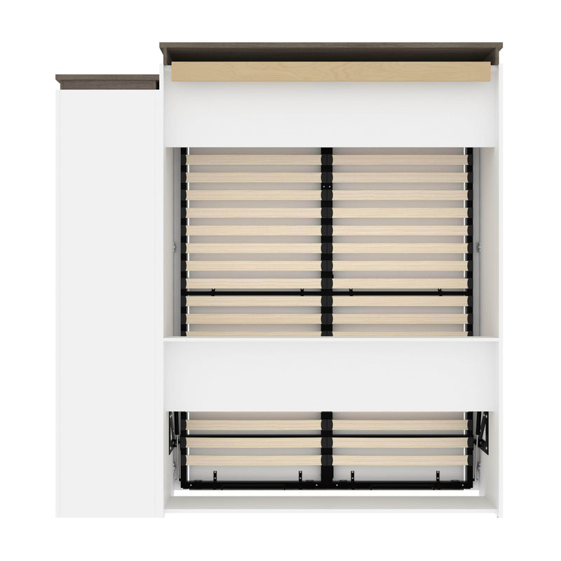 Modubox Murphy Wall Bed Orion Queen Murphy Wall Bed with Narrow Shelving Unit - Available in 2 Colours