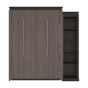 Modubox Murphy Wall Bed Orion Queen Murphy Wall Bed with Narrow Shelving Unit - Available in 2 Colours