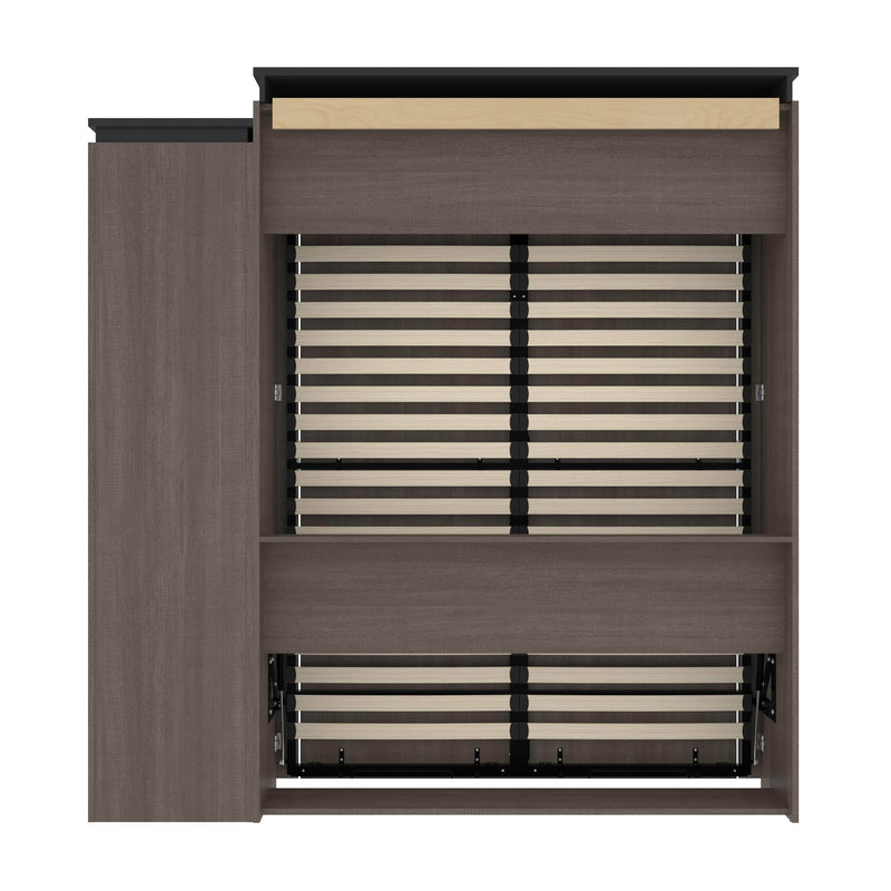 Modubox Murphy Wall Bed Orion Queen Murphy Wall Bed with Narrow Shelving Unit - Available in 2 Colours