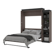 Modubox Murphy Wall Bed Orion Queen Murphy Wall Bed with Narrow Shelving Unit - Available in 2 Colours