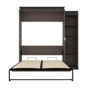 Modubox Murphy Wall Bed Orion Queen Murphy Wall Bed with Narrow Shelving Unit - Available in 2 Colours