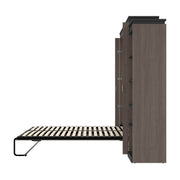 Modubox Murphy Wall Bed Orion Queen Murphy Wall Bed with Narrow Shelving Unit - Available in 2 Colours