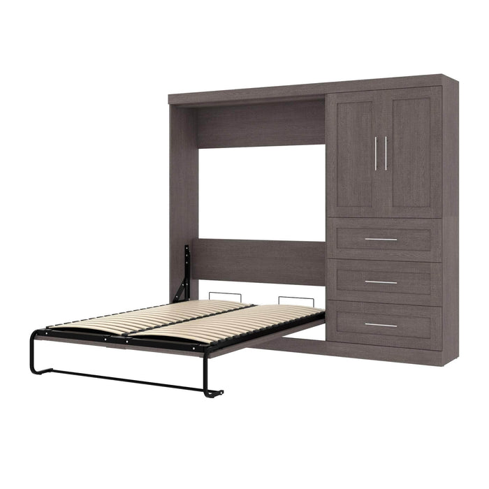 Modubox Murphy Wall Bed Pur Full Murphy Wall Bed and 2 Storage Units with Drawers (120”) - Available in 2 Colours