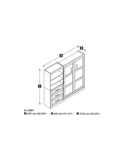 Modubox Murphy Wall Bed Pur Full Murphy Wall Bed and Storage Unit with Drawers (95W) - Available in 2 Colours