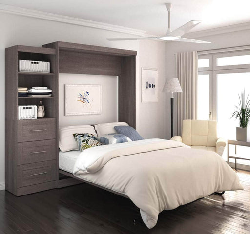 Modubox Murphy Wall Bed Pur Queen Murphy Wall Bed and Storage Unit with Drawers (90W) - Available in 3 Colours