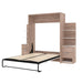 Modubox Murphy Wall Bed Rustic Brown & White Cielo Queen Murphy Wall Bed with Storage (104W) - Available in 2 Colours
