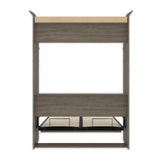 Modubox Murphy Wall Bed Versatile 59"W Full Murphy Wall Bed in Walnut Grey