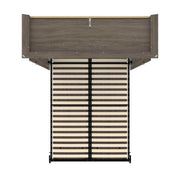 Modubox Murphy Wall Bed Versatile 59"W Full Murphy Wall Bed in Walnut Grey