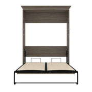 Modubox Murphy Wall Bed Versatile 59"W Full Murphy Wall Bed in Walnut Grey