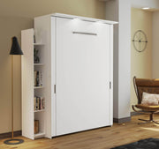 Modubox Murphy Wall Bed White Lumina Full Murphy Wall Bed and 1 Storage Unit (69”) - White