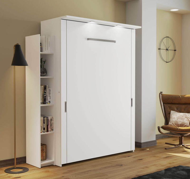 Modubox Murphy Wall Bed White Lumina Full Murphy Wall Bed and 1 Storage Unit (69”) - White