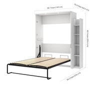 Modubox Murphy Wall Bed White Lumina Full Murphy Wall Bed and 1 Storage Unit (69”) - White