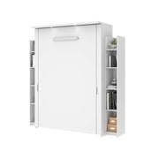 Modubox Murphy Wall Bed White Lumina Full Murphy Wall Bed and 2 Storage Units (79”) - White