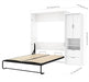 Modubox Murphy Wall Bed White Lumina Queen Murphy Wall Bed and 1 Storage Unit (89”) - White
