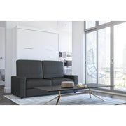 Modubox Murphy Wall Bed White Nebula Full Murphy Bed and a Sofa - White