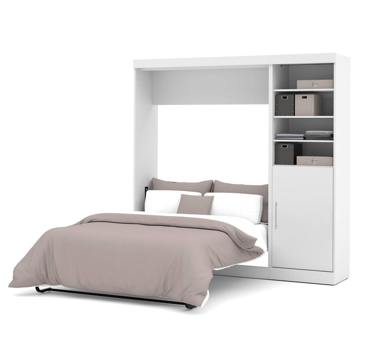 Modubox Murphy Wall Bed White Nebula Full Murphy Wall Bed with Storage Unit (84W) - Available in 3 Colours