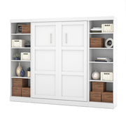 Modubox Murphy Wall Bed White Pur Full Murphy Bed with 2 Storage Units (109W) - Available in 3 Colours