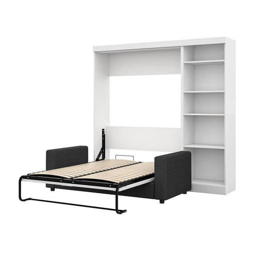 Modubox Murphy Wall Bed White Pur Full Murphy Wall Bed, a Storage Unit and a Sofa (84“) - Available in 2 Colours