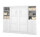 Modubox Murphy Wall Bed White Pur Full Murphy Wall Bed and 2 Storage Units with Drawers (109W) - Available in 3 Colours