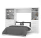 Modubox Murphy Wall Bed White Pur Full Murphy Wall Bed and 2 Storage Units with Drawers (120”) - Available in 2 Colours