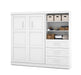 Modubox Murphy Wall Bed White Pur Full Murphy Wall Bed and Storage Unit with Drawers (95W) - White