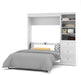 Modubox Murphy Wall Bed White Versatile Full Murphy Wall Bed and 1 Storage Unit with Drawers (84”) - White