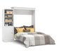 Modubox Murphy Wall Bed White Versatile Queen Murphy Wall Bed and 1 Storage Unit with Door (92”) - White