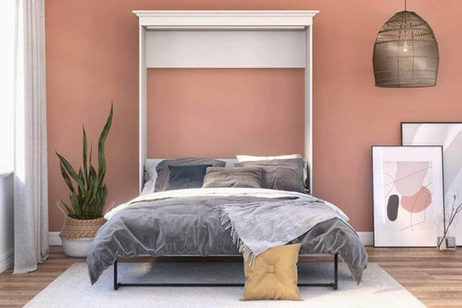 Modubox Murphy Wall Bed White Versatile Queen Size Murphy Wall Bed