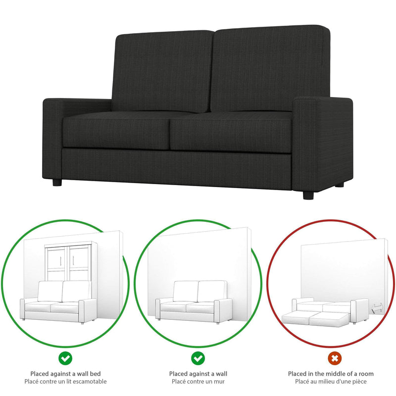 Modubox Sofa Universel Sofa for Full Murphy Bed (No Backrest) - Available in 2 Colours