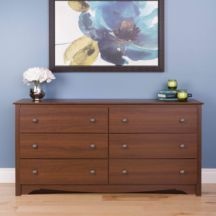 Sonoma 6-Drawer Dresser - Available in 4 Colours