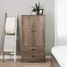 Modubox Sonoma Bedroom Drifted Grey Sonoma 2 Door Armoire - Multiple Options Available