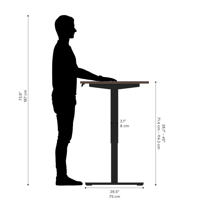 Modubox Standing Desk Universel Height Adjusting 30" x 60"  Standing Desk - Available in 7 Colours