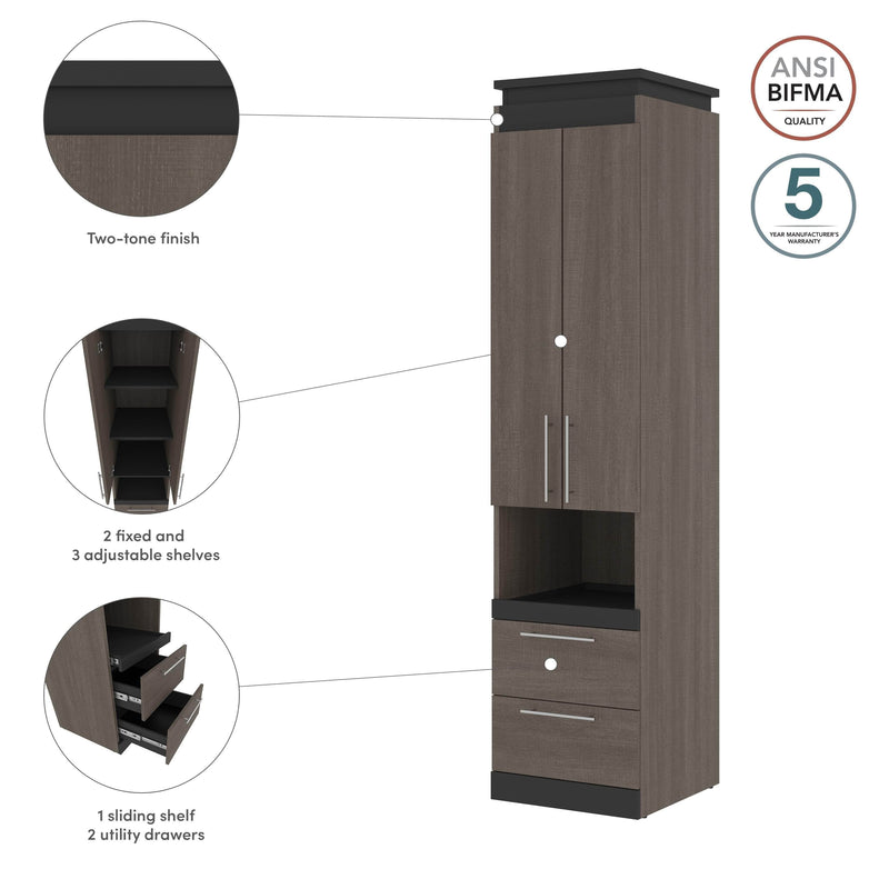 Modubox Storage Cabinet Orion 20"W Storage Cabinet with Pull-Out Shelf - Available in 2 Colours
