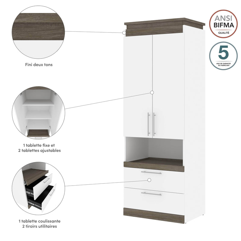 Modubox Storage Cabinet Orion 30"W Storage Cabinet with Pull-Out Shelf - Available in 2 Colours